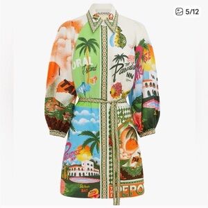 NWOT Alemais Paradiso Linen Mini Dress US Size 4